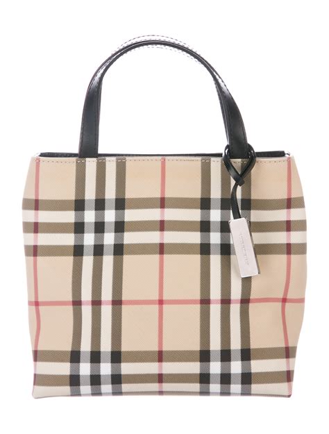 burberry london small bag|Burberry checked canvas tote bag.